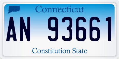 CT license plate AN93661