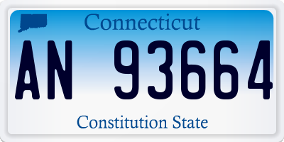 CT license plate AN93664