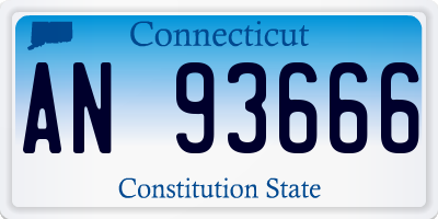 CT license plate AN93666