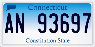 CT license plate AN93697
