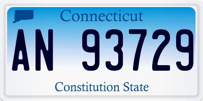 CT license plate AN93729