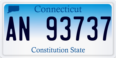 CT license plate AN93737