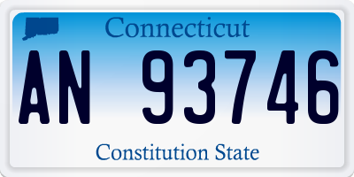 CT license plate AN93746
