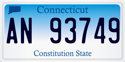 CT license plate AN93749