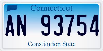 CT license plate AN93754