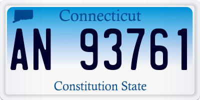 CT license plate AN93761