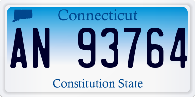 CT license plate AN93764