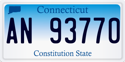 CT license plate AN93770