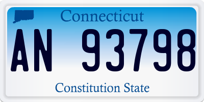 CT license plate AN93798