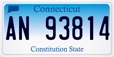 CT license plate AN93814