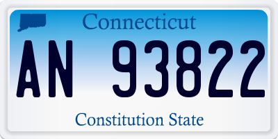 CT license plate AN93822