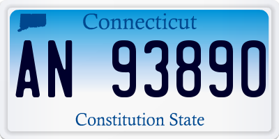 CT license plate AN93890