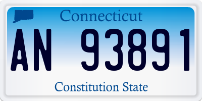 CT license plate AN93891