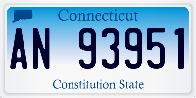 CT license plate AN93951