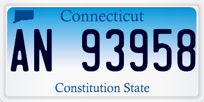 CT license plate AN93958