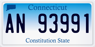 CT license plate AN93991