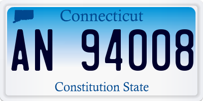 CT license plate AN94008