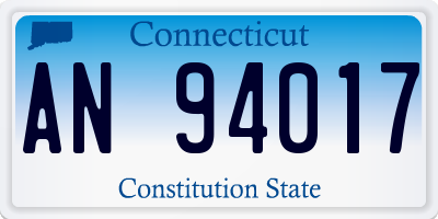 CT license plate AN94017