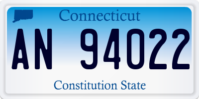 CT license plate AN94022