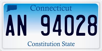 CT license plate AN94028