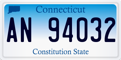 CT license plate AN94032