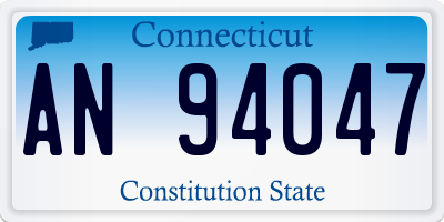 CT license plate AN94047