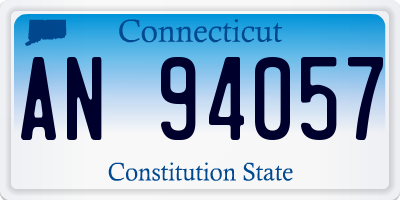 CT license plate AN94057