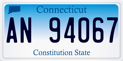 CT license plate AN94067