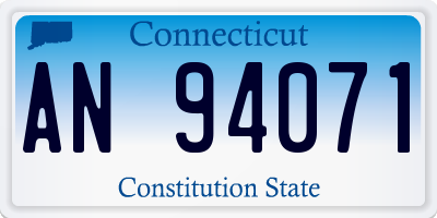 CT license plate AN94071