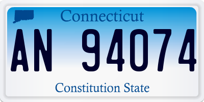 CT license plate AN94074