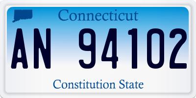 CT license plate AN94102