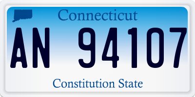 CT license plate AN94107