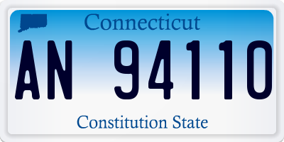 CT license plate AN94110