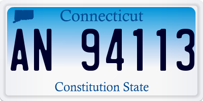 CT license plate AN94113