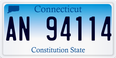 CT license plate AN94114