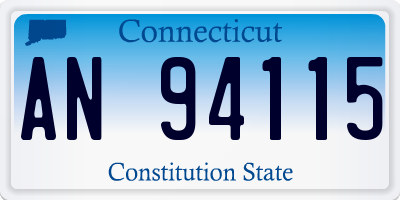 CT license plate AN94115