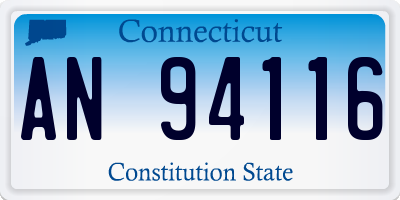 CT license plate AN94116