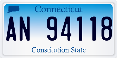 CT license plate AN94118