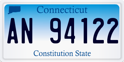 CT license plate AN94122