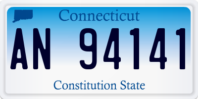 CT license plate AN94141