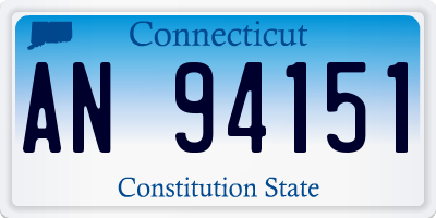 CT license plate AN94151