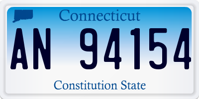 CT license plate AN94154