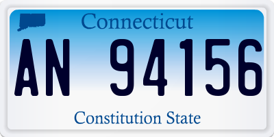 CT license plate AN94156