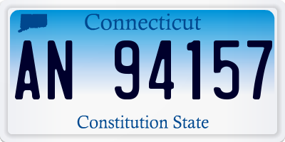 CT license plate AN94157