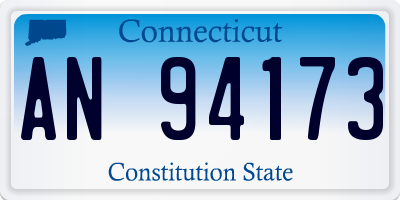 CT license plate AN94173