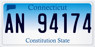 CT license plate AN94174