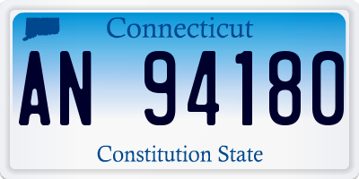 CT license plate AN94180