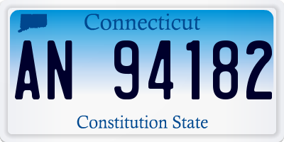 CT license plate AN94182