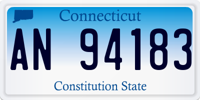 CT license plate AN94183