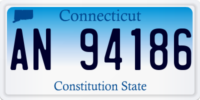 CT license plate AN94186